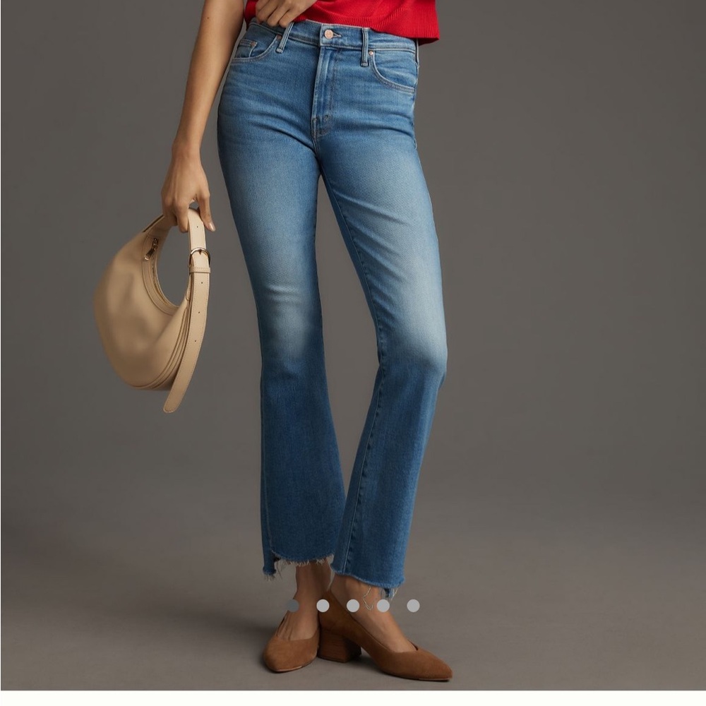 MOTHER Insider Crop Steep Fray Jeans